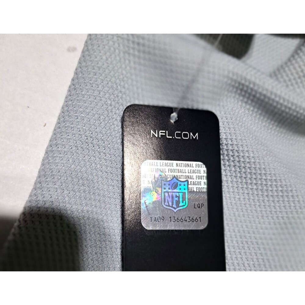 NWT NFL Team Apparel Boys Size XL 18-20 Black Raiders Jersey Shirt Long Sleeve - Picture 8 of 12